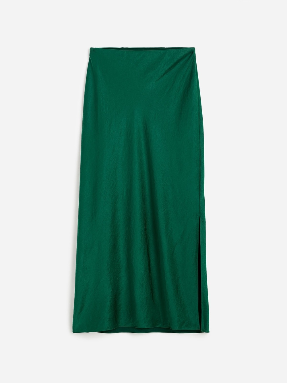 Madewell Green Satin Maxi Skirt - Women's